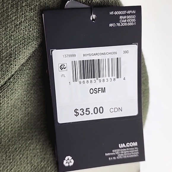 Under Armour Youth Halftime Reversible Beanie Knit Toque Marine Green - Picture 9 of 11